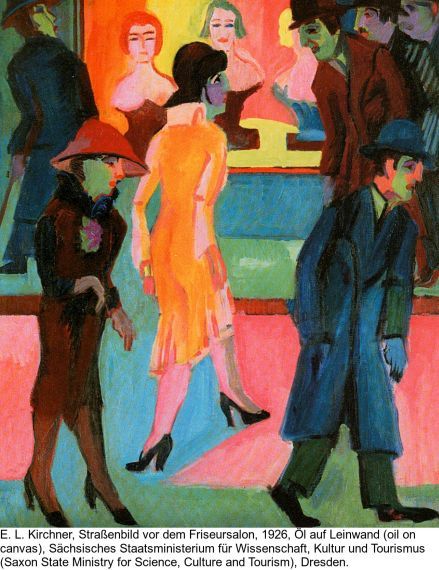 Ernst Ludwig Kirchner - Straßenszene (Passanten auf der Straße) - Autre image