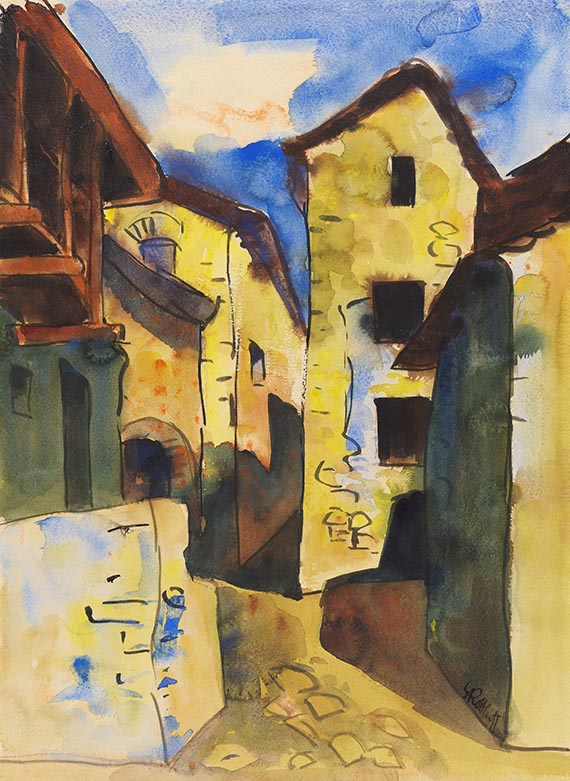 Karl Schmidt-Rottluff - Gasse in Arcegno