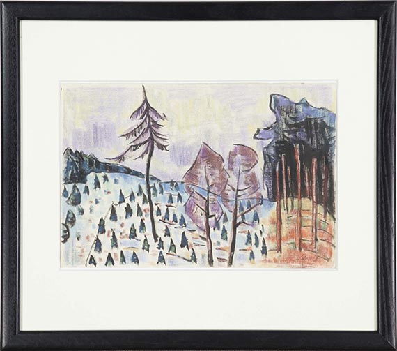 Karl Schmidt-Rottluff - Verschneite Schonung - Image du cadre
