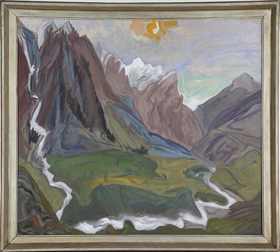 Erich Heckel - Im Bleniotal - Image du cadre