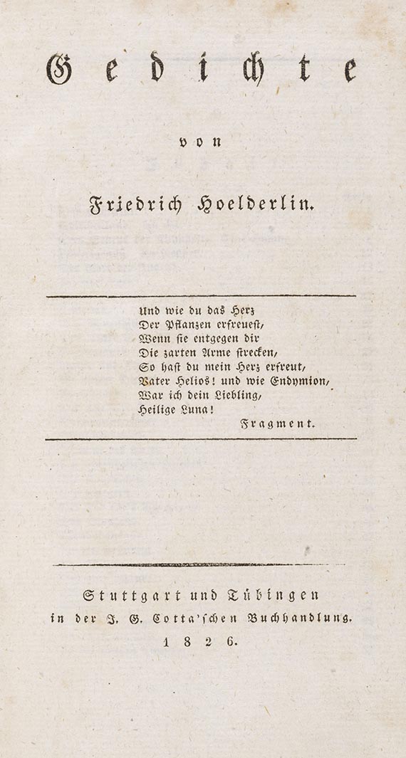 Friedrich Hölderlin - Gedichte