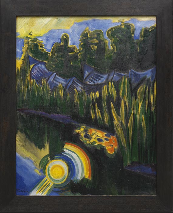 Hermann Max Pechstein - Sonne im Schilf - Image du cadre