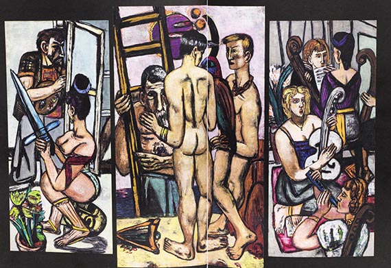Illustration for: Max Beckmann, Argonauten, triptych, 1949/50, oil on canvas, National Gallery of Art, Washington D.C.