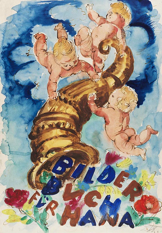 Illustration  for: Otto Dix, Bilderbuch für Hana, c. 1925, sheet 1.