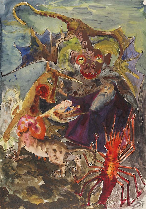 Illustration  for: Otto Dix, Bilderbuch für Hana, c. 1925, sheet 11.