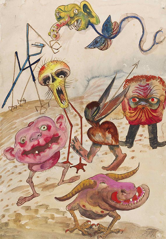 Illustration  for: Otto Dix, Bilderbuch für Hana, c. 1925, sheet 8.