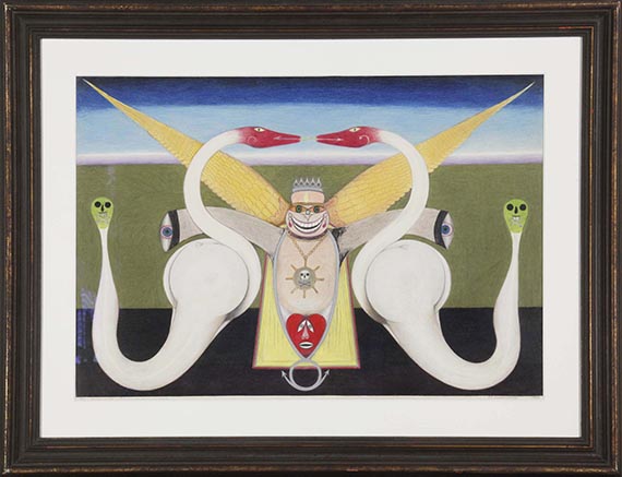 Friedrich Schröder-Sonnenstern - Die moralische Schwanenbeschwörung - Image du cadre
