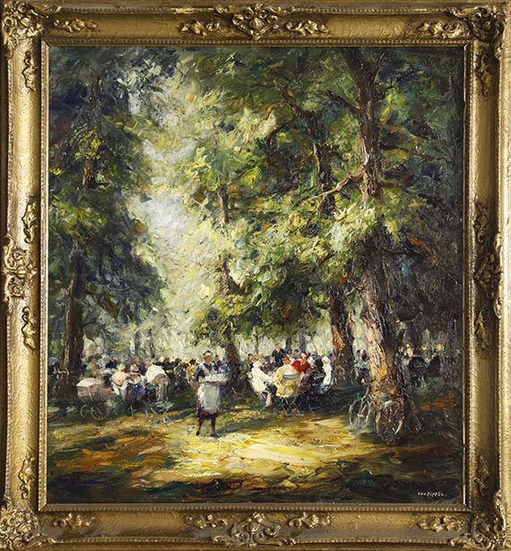 Otto Pippel - Münchner Wirtsgarten - Image du cadre