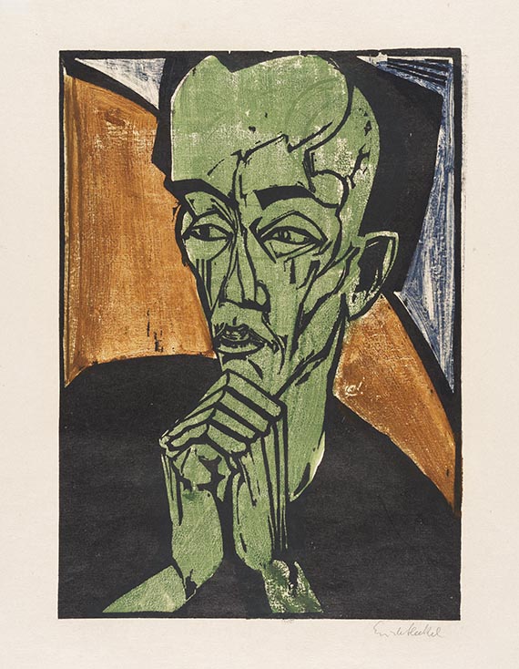 Erich Heckel - Männerbildnis