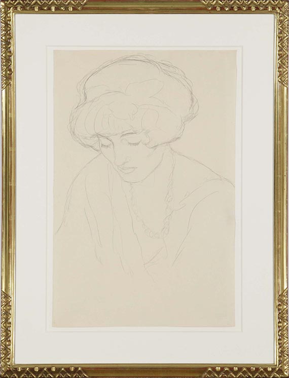 Gustav Klimt - Mit gesenktem Blick - Image du cadre