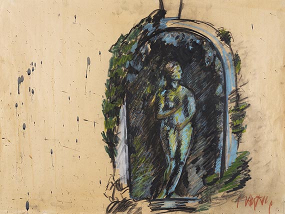 Markus Lüpertz - Grotte mit weiblicher Figur