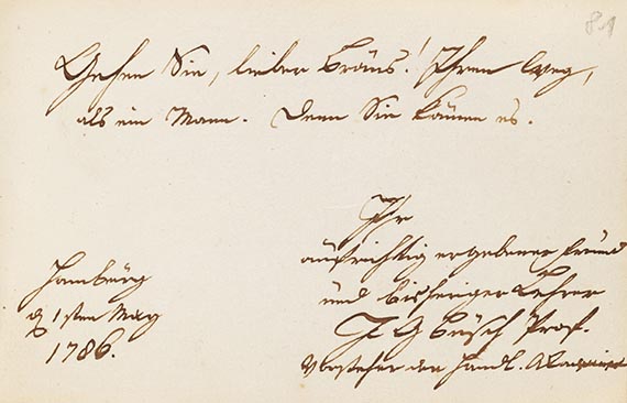  Album amicorum - Album amicorum. Umkreis Hamburger Handlungsakademie