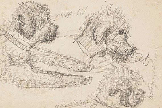 Max Klinger - Tierzeichnungen und Segel (3 Bll.)