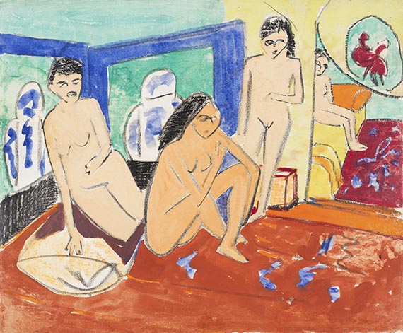 Ernst Ludwig Kirchner - Vier weibliche Akte im Atelier