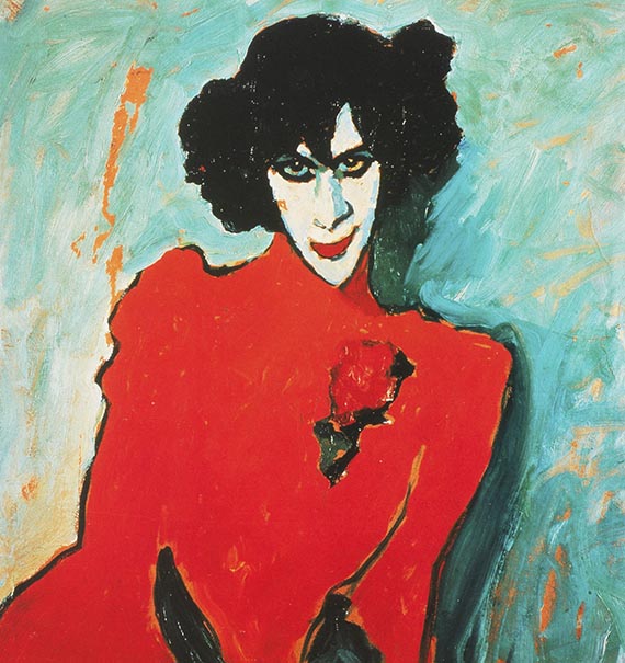 Illustration for: Alexej von Jawlensky, Bildnis des Tänzers Alexander Sacharoff, 1909, oil on cardboard, Städtische Galerie im Lenbachhaus, München.