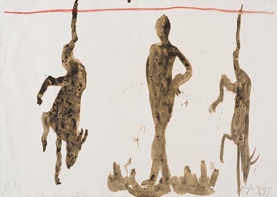 Miquel Barceló - Ohne Titel (aus der Serie "Hanging/Crucified Animals")