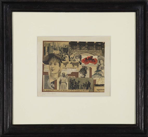 Kurt Schwitters - Ohne Titel (Die Handlung spielt in Theben) - Image du cadre