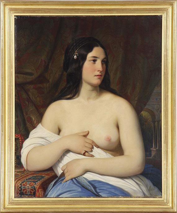 Konstantin Johann Franz Cretius - Weiblicher Halbakt - Image du cadre
