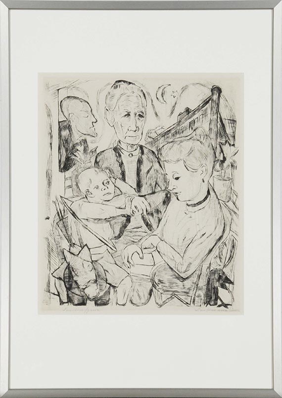 Max Beckmann - Familienszene (Familie Beckmann) - Image du cadre