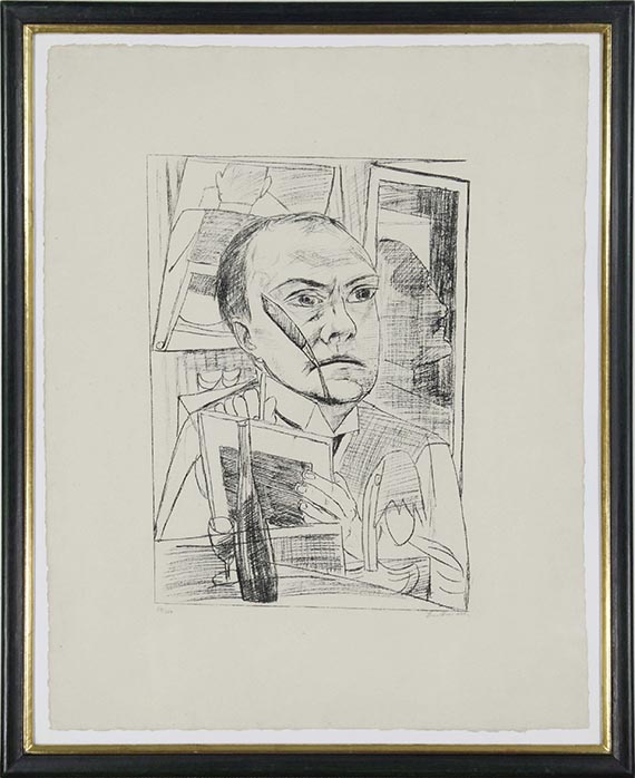 Max Beckmann - Selbst im Hotel - Image du cadre