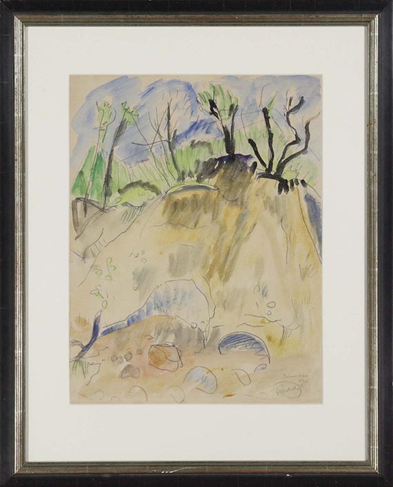 Erich Heckel - Bäume am Kliff - Image du cadre