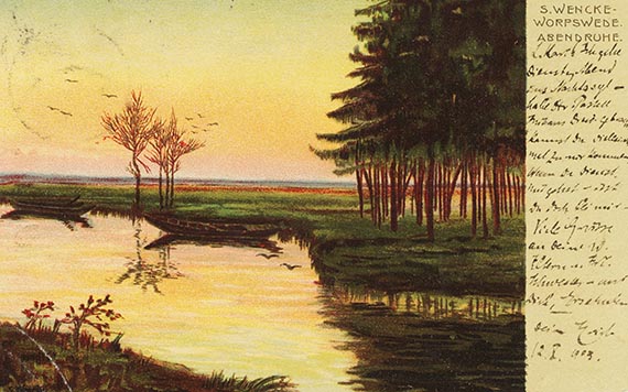  Konvolut - 9 Postkarten, teils mit Motiven von Karl Schmidt-Rottluff, an den Künstler selbst und Ernst Beyersdorff - Autre image