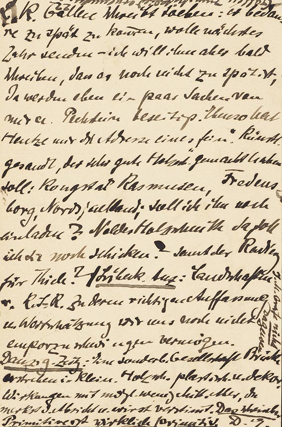  Konvolut - 9 Postkarten, teils mit Motiven von Karl Schmidt-Rottluff, an den Künstler selbst und Ernst Beyersdorff - Autre image