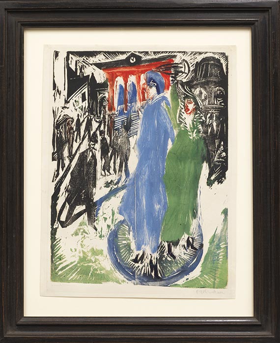 Ernst Ludwig Kirchner - Frauen am Potsdamer Platz - Image du cadre