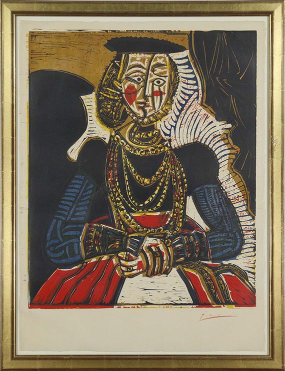 Pablo Picasso - Portrait de jeune fille, d'après Cranach le jeune. II - Image du cadre