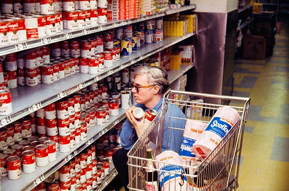 Illustration  for:  Andy Warhol in a New York supermarket, 1964. © Bob Adelman / The Andy Warhol Foundation for the Visual Arts 