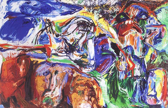 Illustration  for: Asger Jorn, In the Beginning Was the Image, 1965&ndash;66, oil on canvas, Canica Art Collection (Statens Museum for Kunst, Copenhagen).<br />&copy; VG Bild-Kunst, Bonn 2025