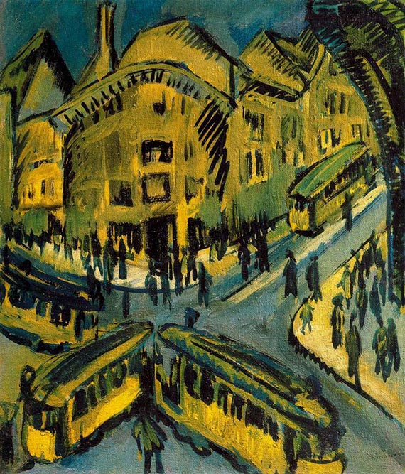 Illustration for: Ernst Ludwig Kirchner, Nollendorfplatz, 1912, oil on canvas, Stiftung Stadtmuseum Berlin.