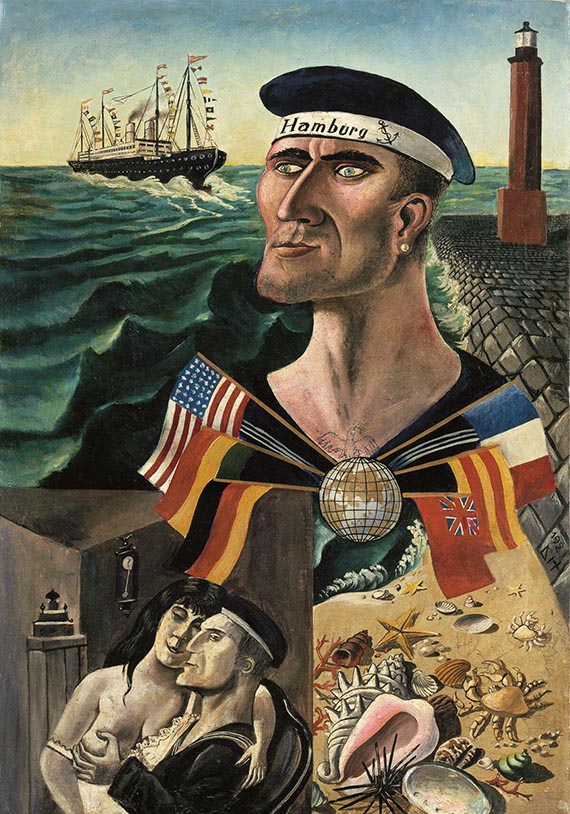 Illustration  for: Otto Dix, Abschied von Hamburg, 1921, oil on canvas, Kunstsammlungen Chemnitz-Museum Gunzenhauser, owned by the Gunzenhauser Foundation, Chemnitz. © VG-Bild-Kunst, Bonn 2025
