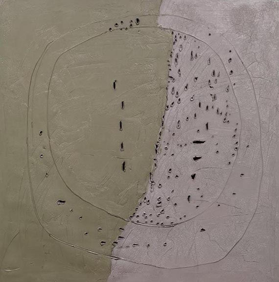 Illustration for: Lucio Fontana, Concetto Spaziale (Spatial Concept), 1960, oil on canvas, Centre George Pompidou, Paris. © Lucio Fontana by SIAE / VG Bild-Kunst, Bonn 2025