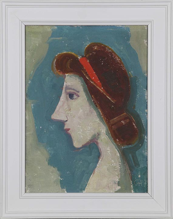 Karl Hofer - Mädchenkopf - Image du cadre