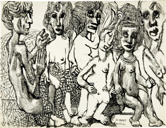 LOUIS SOUTTER ( 1871-1942)Le banc de destite&e...