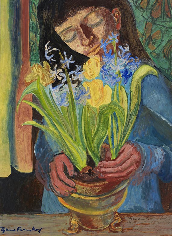 Bruno Krauskopf - Mädchen mit Blumen