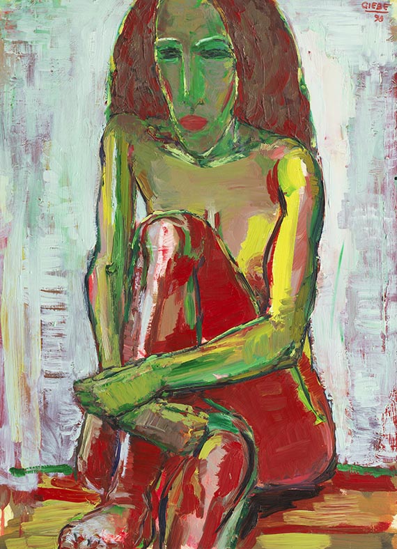 Hubertus Giebe - Sitzender weiblicher Akt