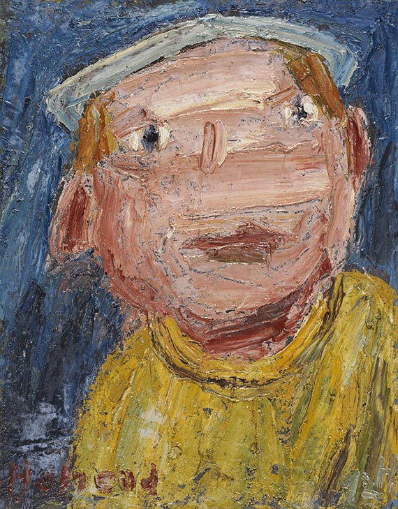 Clifford Holmead Phillips - Mann mit flacher Kappe und im gelben Sport Shirt