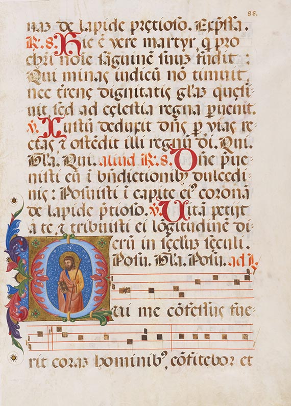  Manuskripte - Antiphonar mit Prachtinitiale