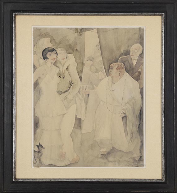 Jeanne Mammen - Ohne Titel (Illustre Gesellschaft) - Image du cadre