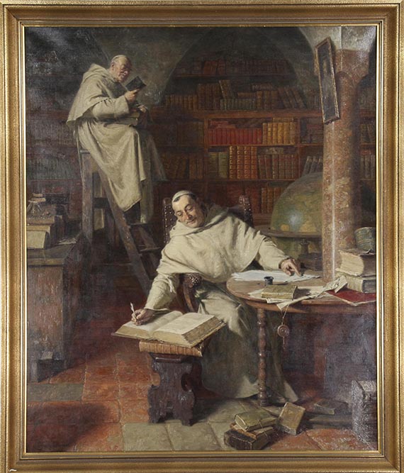 Eduard von Grützner - Klosterbibliothek - Image du cadre