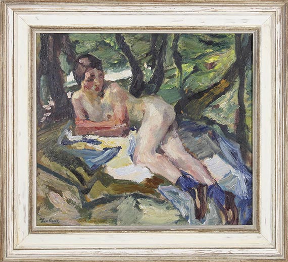 Leo Putz - Aktstudie zu den Badenden II - Image du cadre