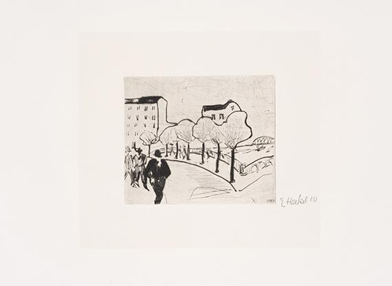 Erich Heckel - 6. Jahresmappe der Künstlergruppe ”Brücke”, gewidmet Erich Heckel - Autre image