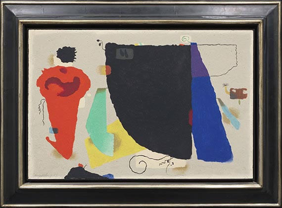 Willi Baumeister - Phantom mit roter Figur - Image du cadre