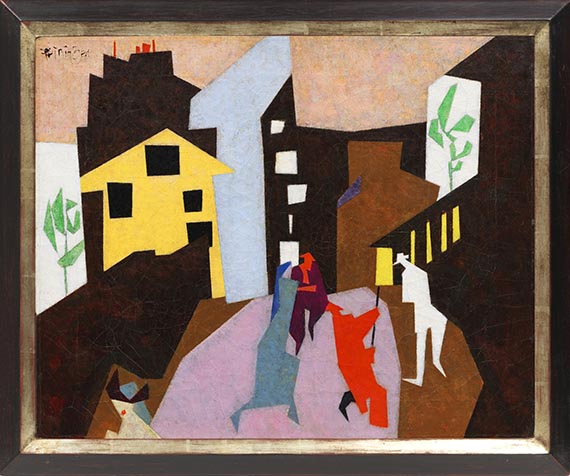 Lyonel Feininger - The Red Streetsweeper (II) - Image du cadre