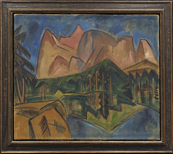 Karl Schmidt-Rottluff - Alpenlandschaft - Image du cadre