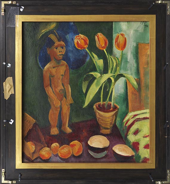 Hermann Max Pechstein - Zwei liegende Mädchen - Image du cadre