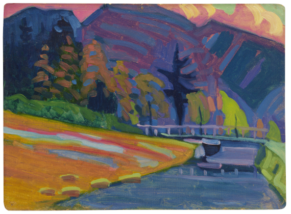Illustration for: Wassily Kandinsky, Bei Oberau (Near Oberau), 1908/09, oil on cardboard, see lot 44.