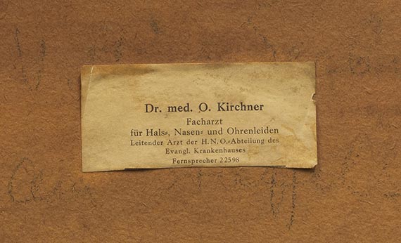 Illustration for: Detail of the reverse side of the work. Ketterer Kunst GmbH & Co KG.